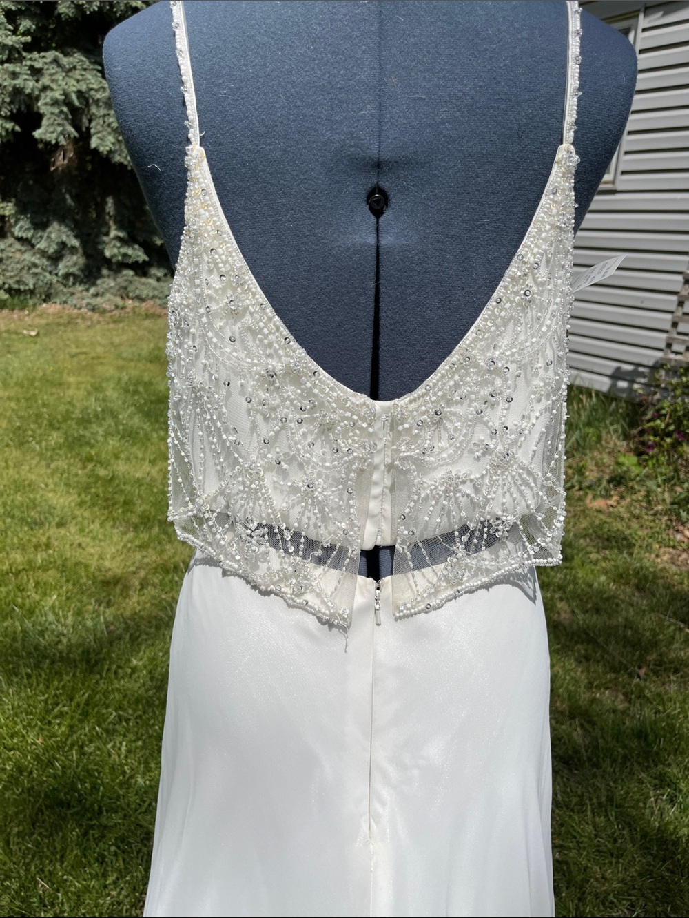 Maggie Sottero Ivory Beaded Two-Piece Bridal Gown with Train - Picture 6 of 11